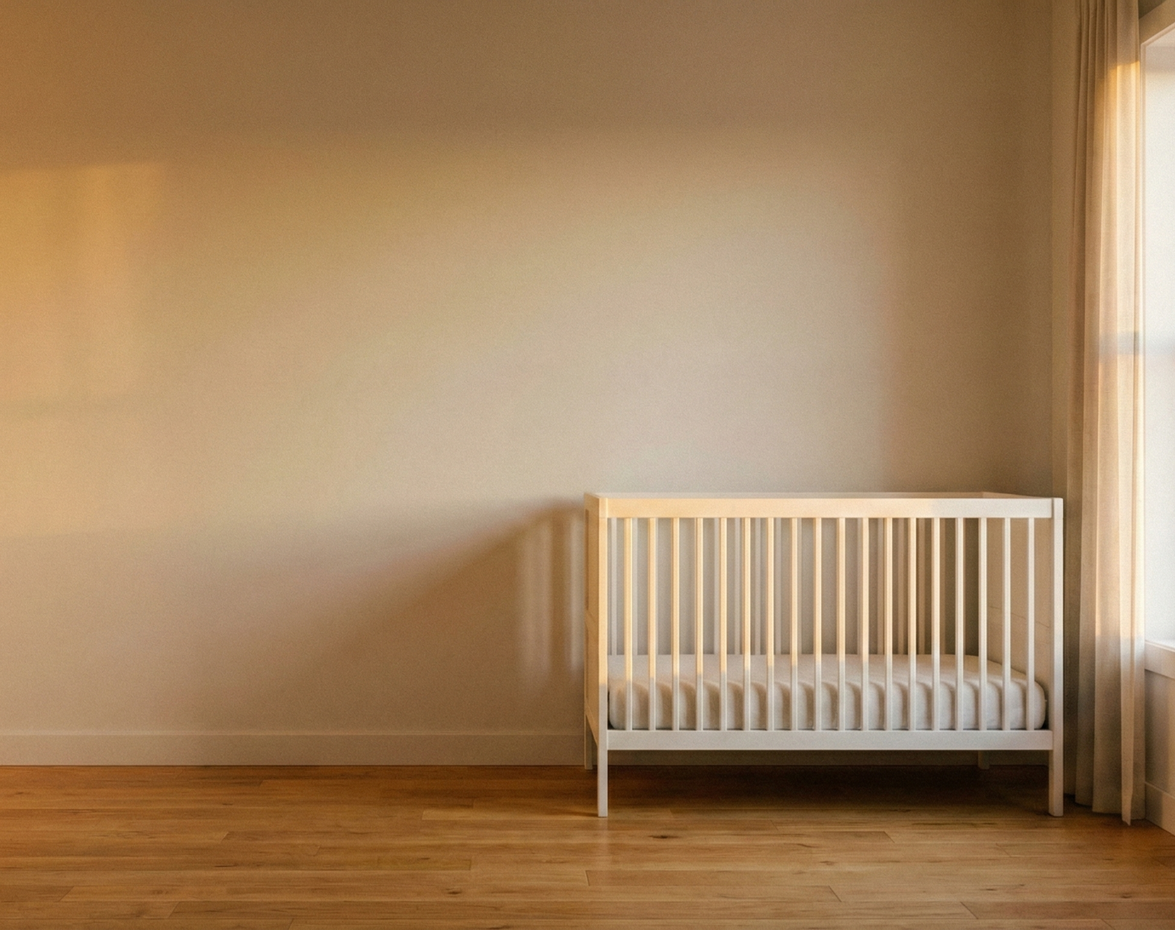 Golden hour nursery scene representing the future of fertility care